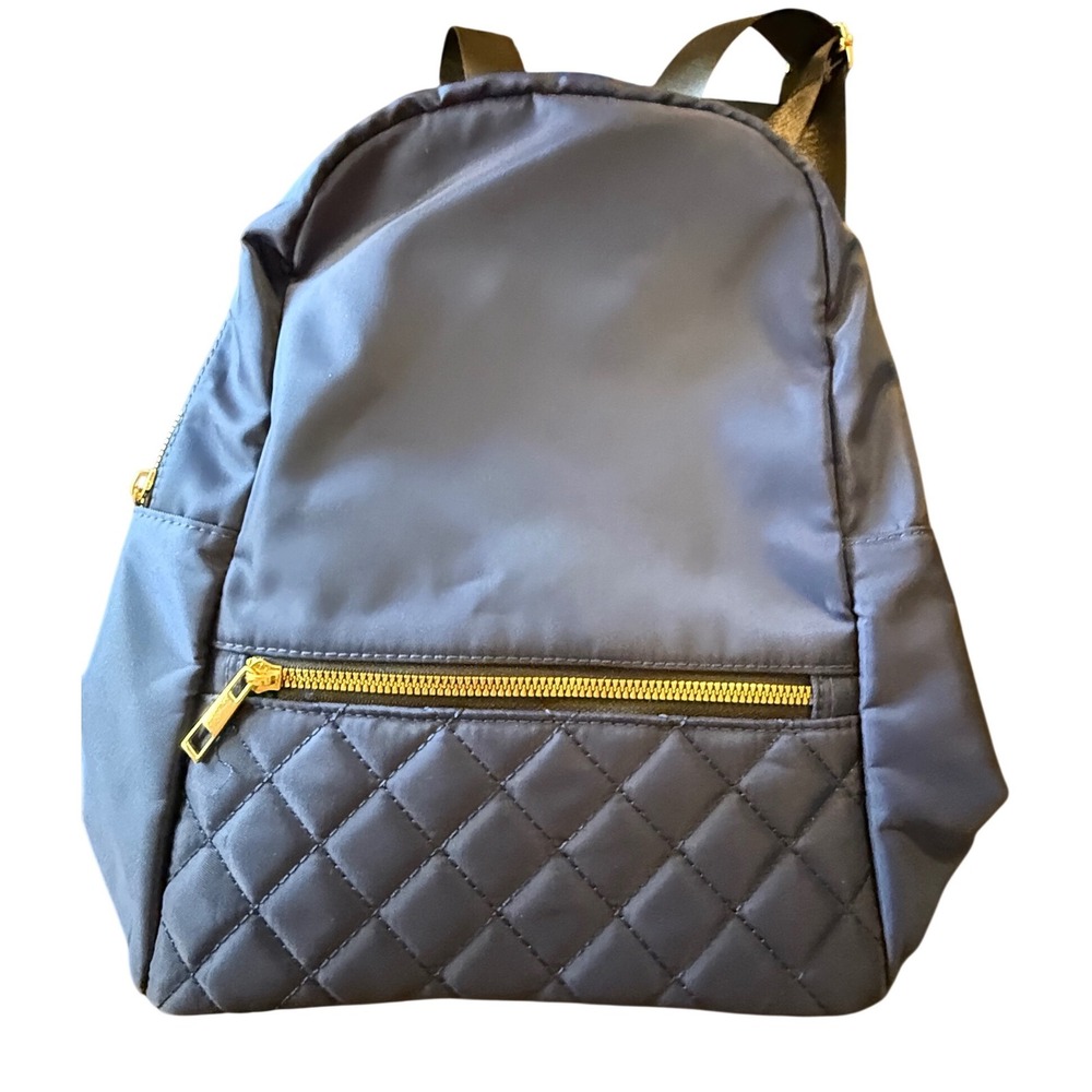 ALFA BAGS Classic Collection Navy‎ Blue Nylon Quilted Front Backpack AWH0008